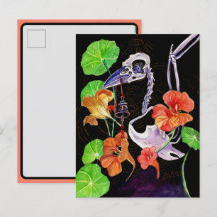 Memory Maps Autumn Vibes Raven Skeleton Feestdagenkaart