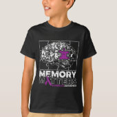 Memory Matter Paarse Lint Brain Puzzle Alzheimer T-shirt (Voorkant)