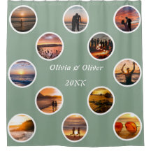 Memory Photo Collage Polka Dot Monogramed