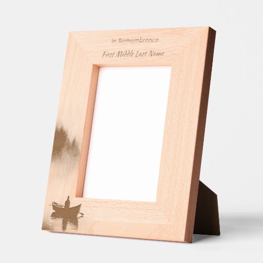 Memory Remembrance Keepsake Wilderness Lake Canoe Gegraveerde Lijstjes (Links)