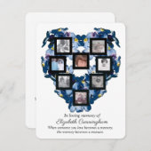 Memory Treasure Floral Heart Design Dank u (Voorkant / Achterkant)
