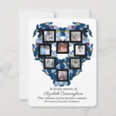 Memory Treasure Floral Heart Design Dank u (Voorkant)