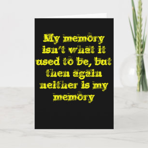 Memory Verlate Birthday Kaart
