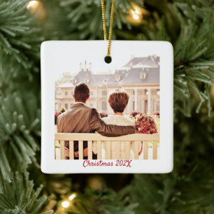 Memory Year Belangrijkste foto Keramisch Ornament