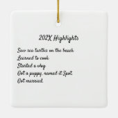 Memory Year Belangrijkste foto Keramisch Ornament (Achterkant)