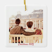 Memory Year Belangrijkste foto Keramisch Ornament (Voorkant)