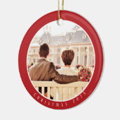 Memory Year Belangrijkste foto Keramisch Ornament (Links)