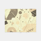 Memphis #82 Sepia Fleece Deken (Voorkant (Horizontaal))