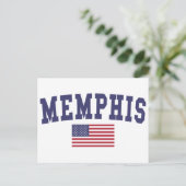 Memphis Amerikaanse vlag Briefkaart (Staand voorkant)