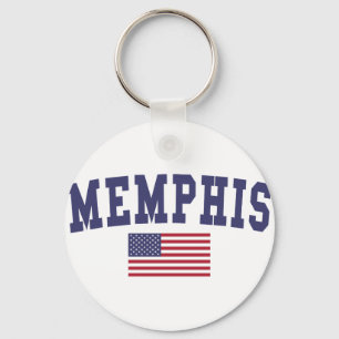 Memphis Amerikaanse vlag Sleutelhanger