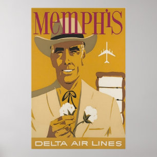 Memphis Art Tennessee Print Delta Reisposter
