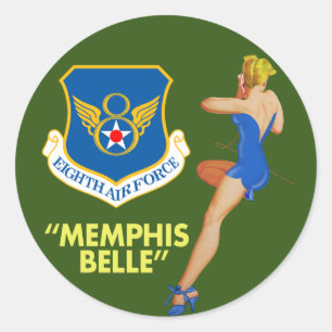 "Memphis Belle" 8e luchtmacht Ronde Sticker