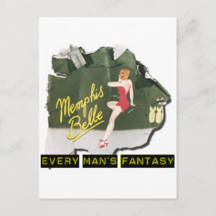 Memphis Belle Pin Up Briefkaart