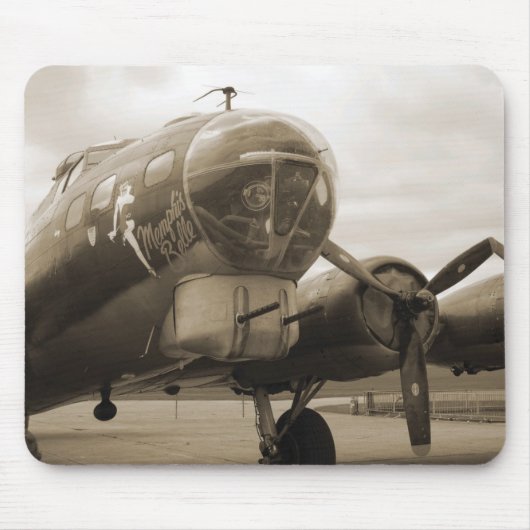 Memphis Belle Sepia Mousepad Muismat (Voorkant)