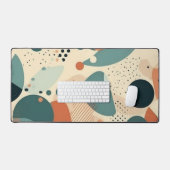 Memphis Bloc de Couleur Abstrait Navy Orange Sarce (Clavier et souris)