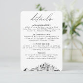 Memphis bruiloft kleine verticale details informatiekaartje (Staand voorkant)