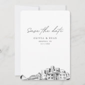 Memphis Bruiloft Save the Date Downtown Bruiloft Kaart (Voorkant)