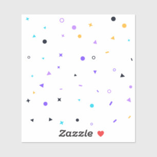 Memphis Confetti Naadloos Patroon Sticker