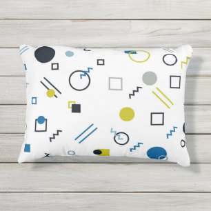 Memphis, cool, trendy, moderne geometrische kunst buitenkussen
