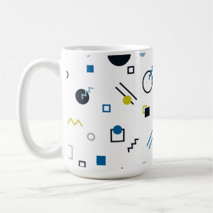 Memphis, cool, trendy, moderne geometrische kunst koffiemok