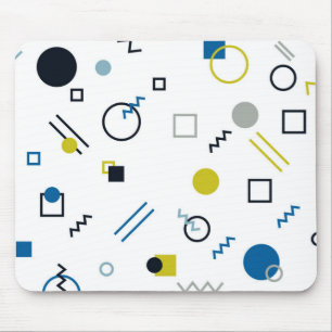 Memphis, cool, trendy, moderne geometrische kunst muismat