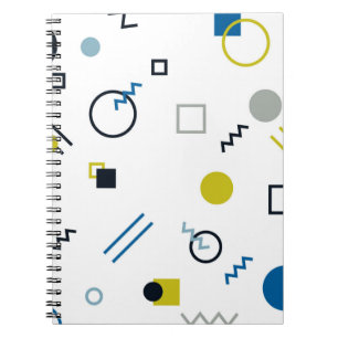 Memphis, cool, trendy, moderne geometrische kunst notitieboek