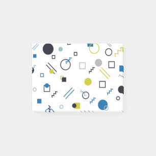 Memphis, cool, trendy, moderne geometrische kunst post-it® notes
