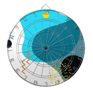 Memphis, cool, trendy, urban, moderne illustratie dartbord