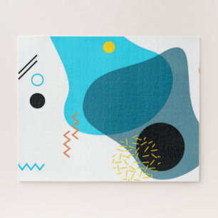 Memphis, cool, trendy, urban, moderne illustratie legpuzzel