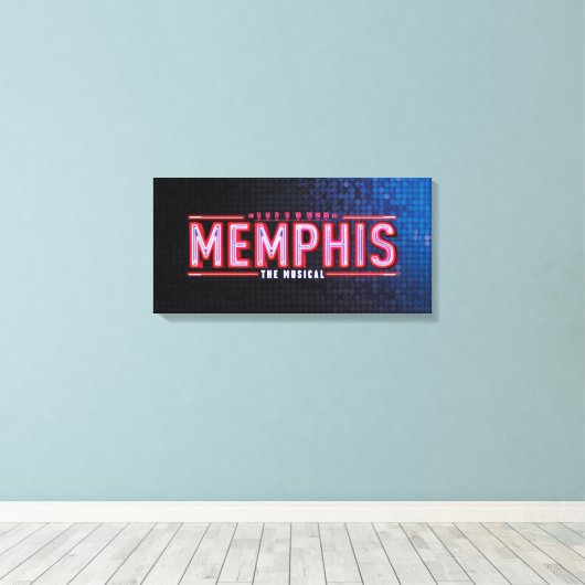 MEMPHIS - De muziekLogo Canvas Afdruk (Insitu (Houten vloer))