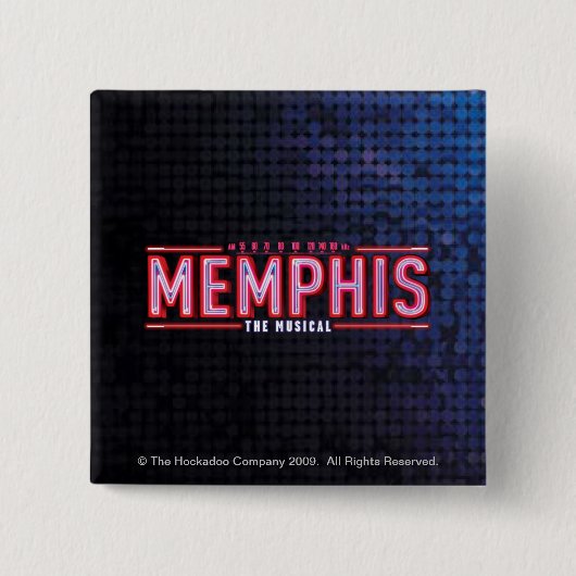 MEMPHIS - De muziekLogo Vierkante Button 5,1 Cm (Voorkant)