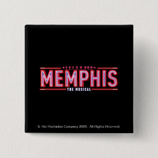 MEMPHIS - De muziekLogo Vierkante Button 5,1 Cm