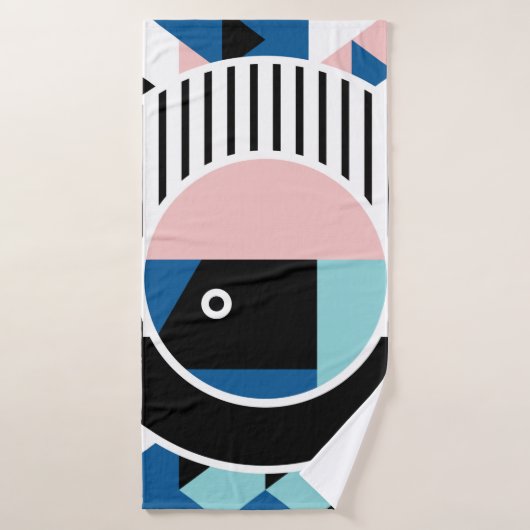 Memphis design d'affiche abstrait. Marque géométri (Serviette de bain)