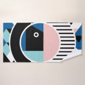 Memphis design d'affiche abstrait. Marque géométri (Serviette de bain)