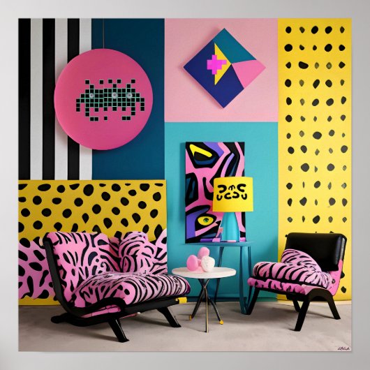 Memphis Design Reception Dream Poster (Voorkant)