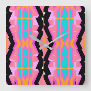 Memphis Design Wire Vierkante Klok