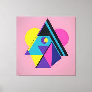 Memphis Design Woonruimte Canvas Afdruk