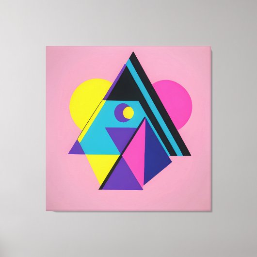 Memphis Design Woonruimte Canvas Afdruk (Voorkant)