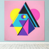 Memphis Design Woonruimte Canvas Afdruk (Insitu (Houten vloer))