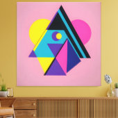 Memphis Design Woonruimte Canvas Afdruk (Insitu (Woonkamer))