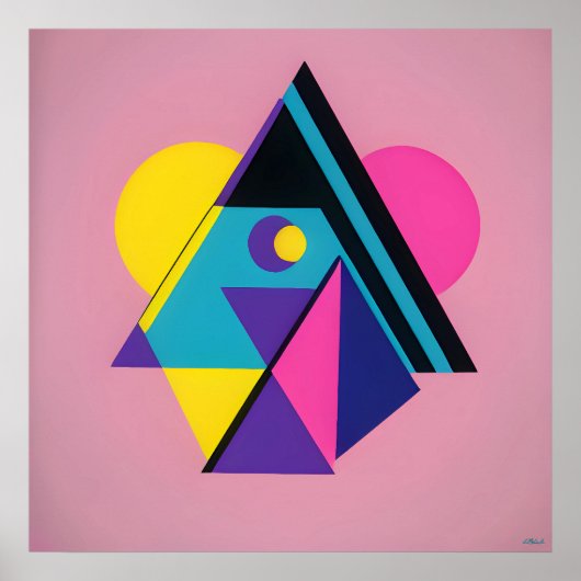 Memphis Design Woonruimte Poster (Voorkant)