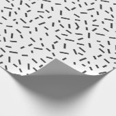 Memphis Geometric Minimal Black Abstract Style Cadeaupapier (Hoek)