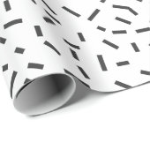 Memphis Geometric Minimal Black Abstract Style Cadeaupapier (Rol Hoek)