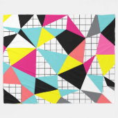 Memphis, geometrische vormen fleece deken (Voorkant (Horizontaal))