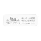 Memphis gestileerde skyline | etiket (Voorkant)