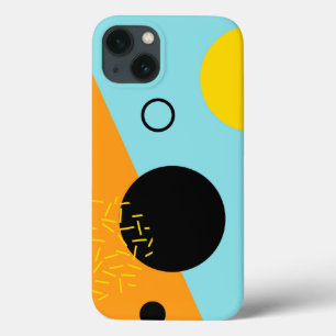 Memphis, hipster, trendy, coole illustratiekunst iPhone 13 hoesje