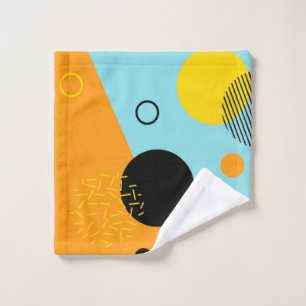 Memphis, hipster, trendy, coole illustratiekunst washandje