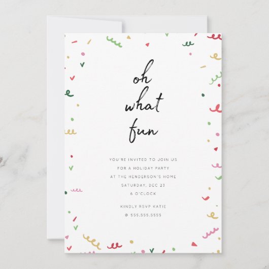 Memphis Holiday Party Invitation (Devant)