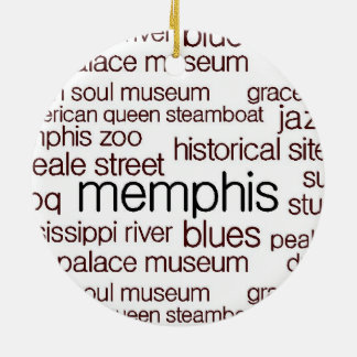 Memphis in bruin keramisch ornament