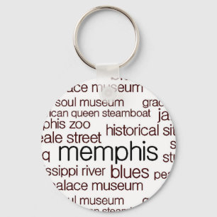 Memphis in bruin sleutelhanger